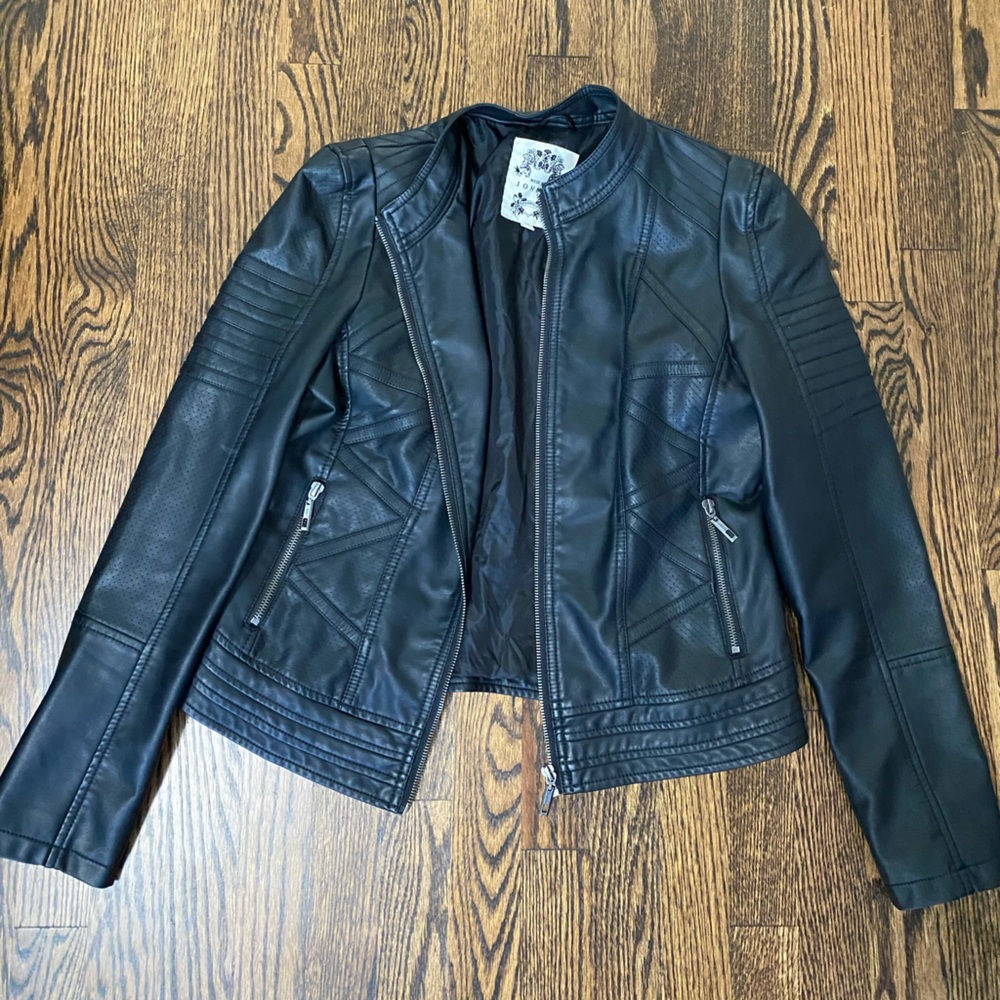 Authentic black leather jacket